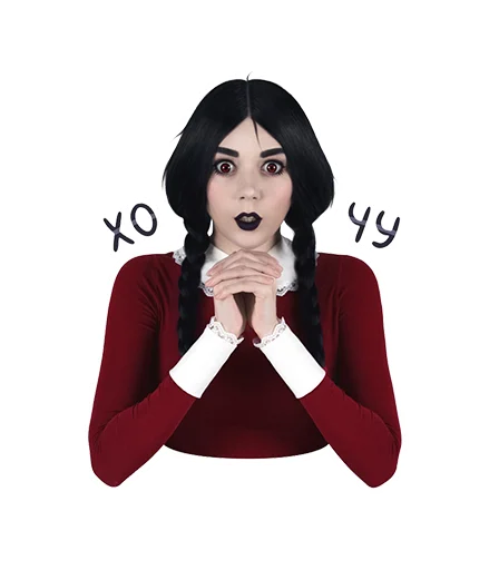 😮 Стикер «Эвелина Косплей» для Telegram