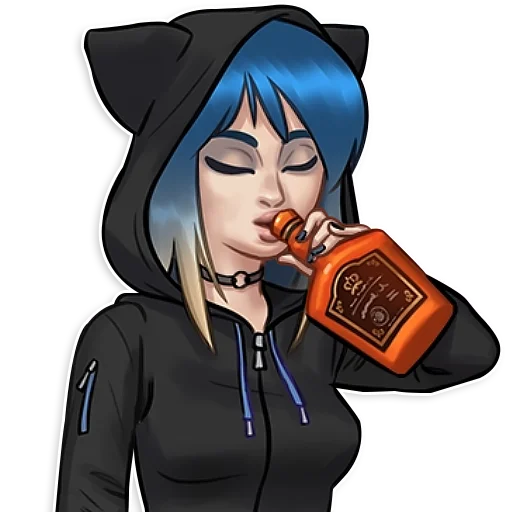 🥃 Стикер «Eve Summertime Saga» для Telegram