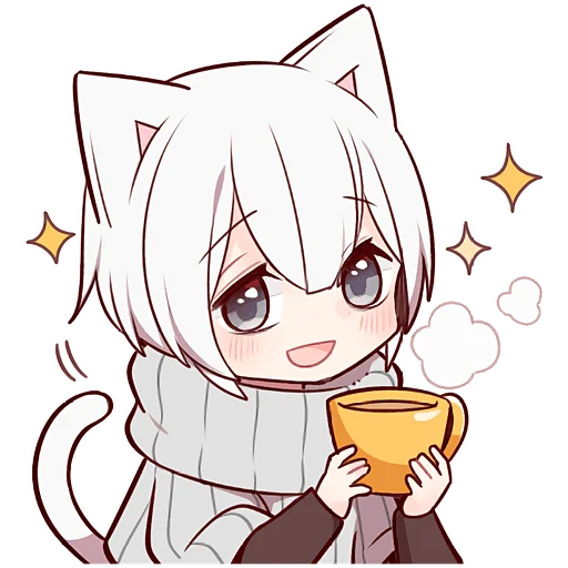 ☕️ Стикер «Усталый котенок» для Telegram
