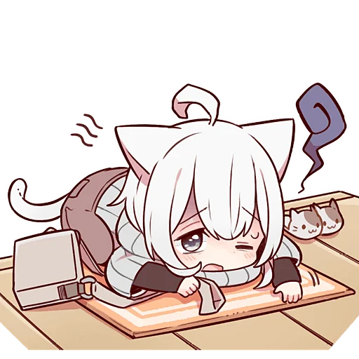 😜 Стикер «Усталый котенок» для Telegram