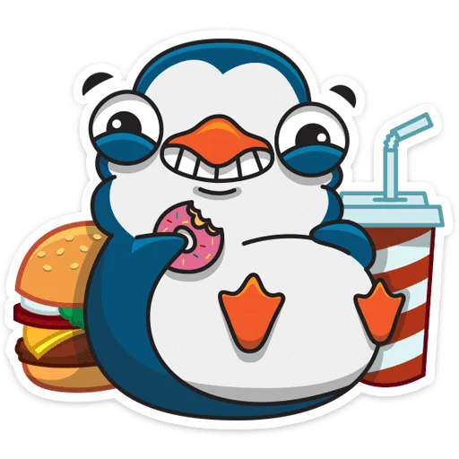 🍴 Стикер «Пингвин Изи» для Telegram