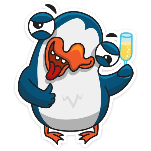 🍷 Стикер «Пингвин Изи» для Telegram