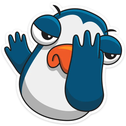 🤦 Стикер «Пингвин Изи» для Telegram