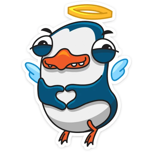 😇 Стикер «Пингвин Изи» для Telegram