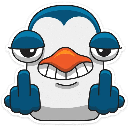 🖕 Стикер «Пингвин Изи» для Telegram