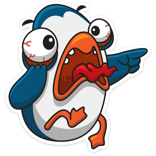 😱 Стикер «Пингвин Изи» для Telegram