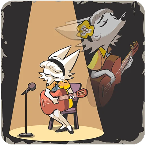 🎸 Стикер «Амели Без Текста» для Telegram