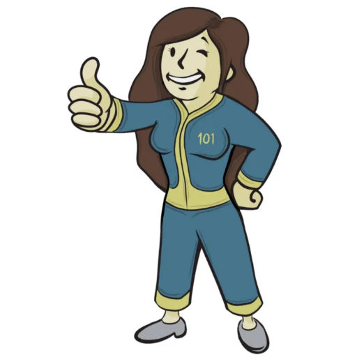 👩 Стикер «Fallout Vault Boy» для Telegram