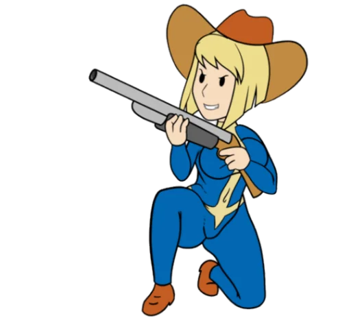 👮‍♀ Стикер «Fallout Vault Boy» для Telegram