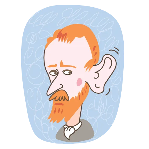 👂 Стикер «Знаменитости арт» для Telegram