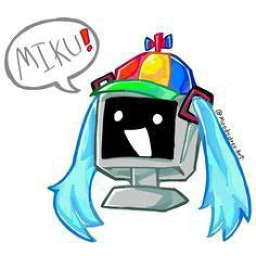 🤩 Стикер «Мистер Фан Компьютер» для Telegram