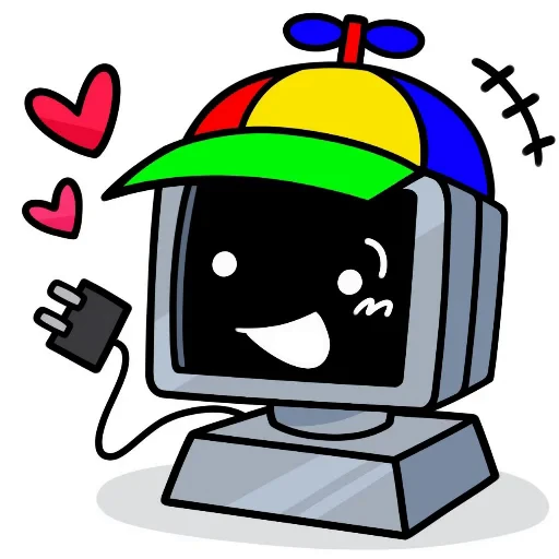 👍 Стикер «Мистер Фан Компьютер» для Telegram