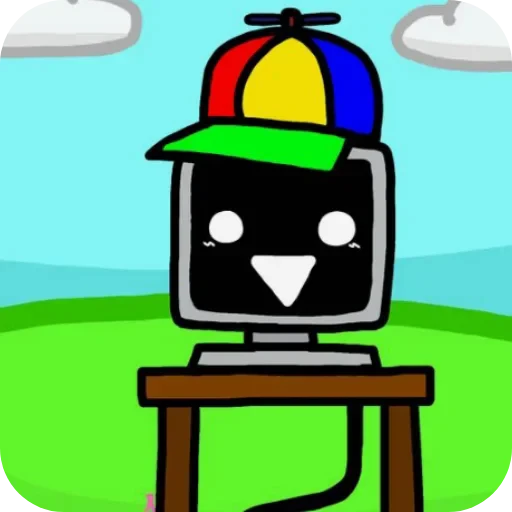 🛋 Стикер «Мистер Фан Компьютер» для Telegram