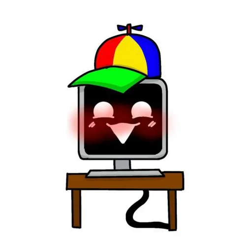 🤩 Стикер «Мистер Фан Компьютер» для Telegram