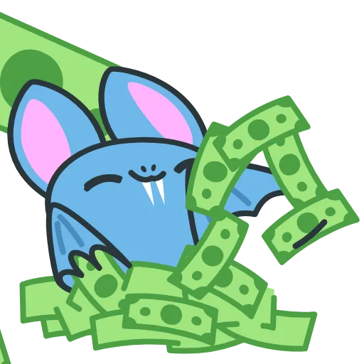 🤑 Стикер «Fang the Bat» для Telegram
