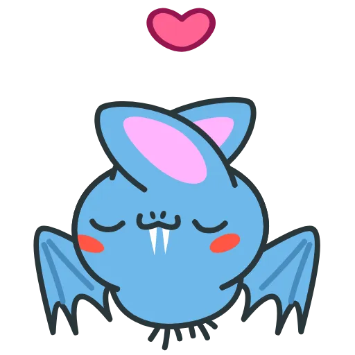❤️ Стикер «Fang the Bat» для Telegram