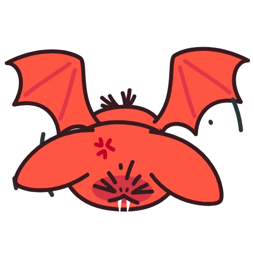 😡 Стикер «Fang the Bat» для Telegram