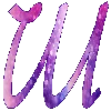 💜 Эмодзи «Фиолетовые буквы, заглавные и строчные» для Telegram