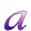 💜 Эмодзи «Фиолетовые буквы, заглавные и строчные» для Telegram