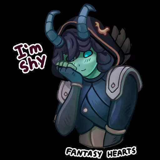 Стикер 9 Fantasy Hearts