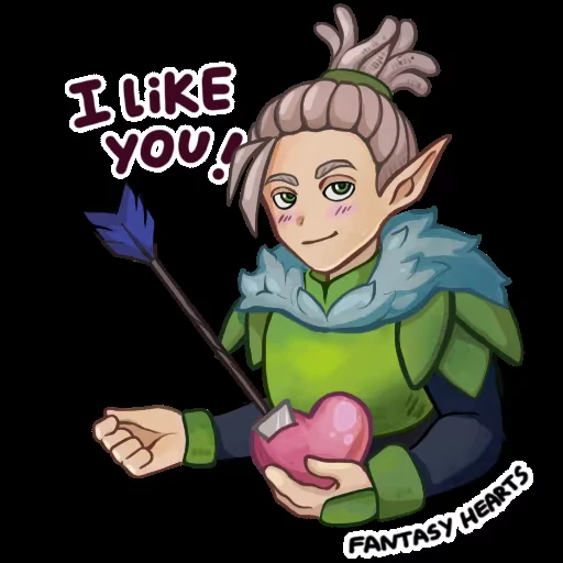 Стикер 2 Fantasy Hearts