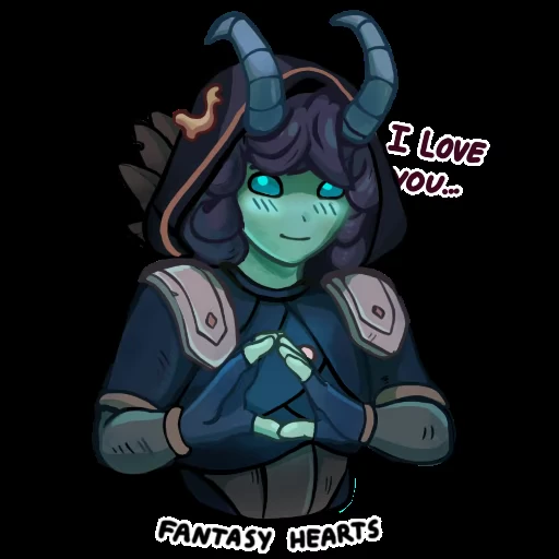 Стикер 18 Fantasy Hearts