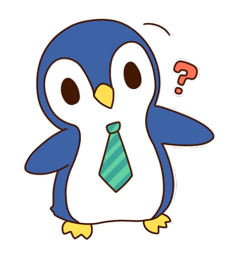 😯 Стикер «Fashionable penguin» для Telegram