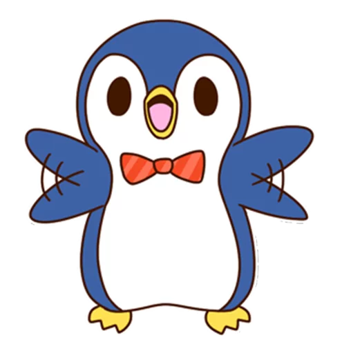 😮 Стикер «Fashionable penguin» для Telegram