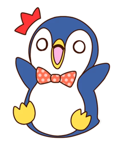 😲 Стикер «Fashionable penguin» для Telegram