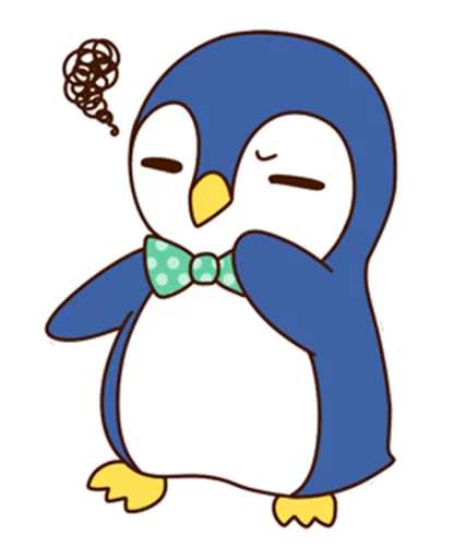 🤔 Стикер «Fashionable penguin» для Telegram