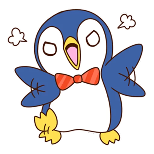 😤 Стикер «Fashionable penguin» для Telegram