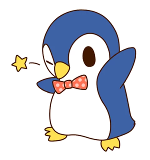 😉 Стикер «Fashionable penguin» для Telegram