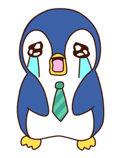 😭 Стикер «Fashionable penguin» для Telegram