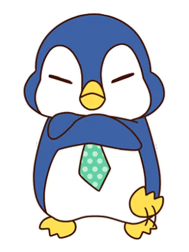 😤 Стикер «Fashionable penguin» для Telegram