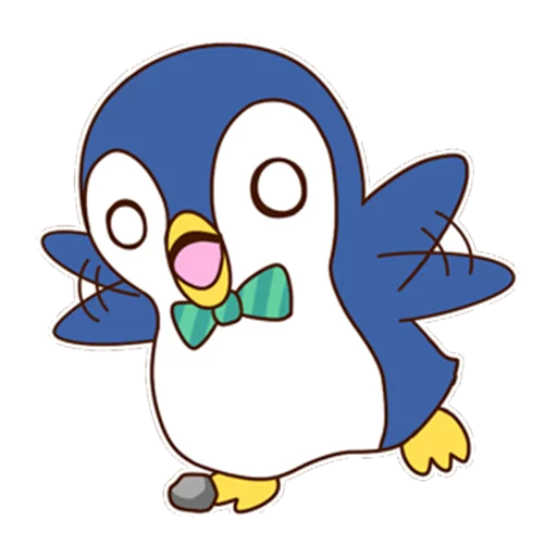 😰 Стикер «Fashionable penguin» для Telegram