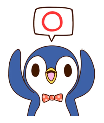 👍 Стикер «Fashionable penguin» для Telegram