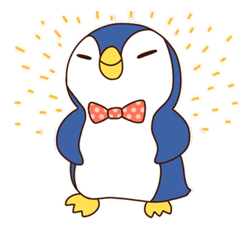 😊 Стикер «Fashionable penguin» для Telegram