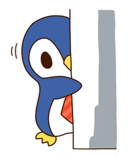 👀 Стикер «Fashionable penguin» для Telegram