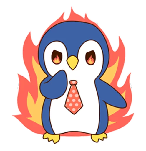 😡 Стикер «Fashionable penguin» для Telegram
