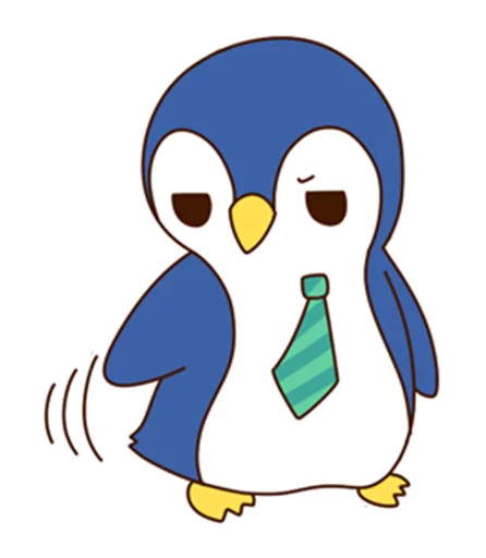 😒 Стикер «Fashionable penguin» для Telegram