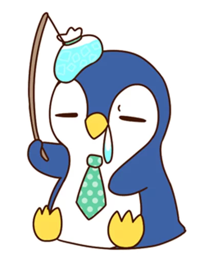 🤧 Стикер «Fashionable penguin» для Telegram