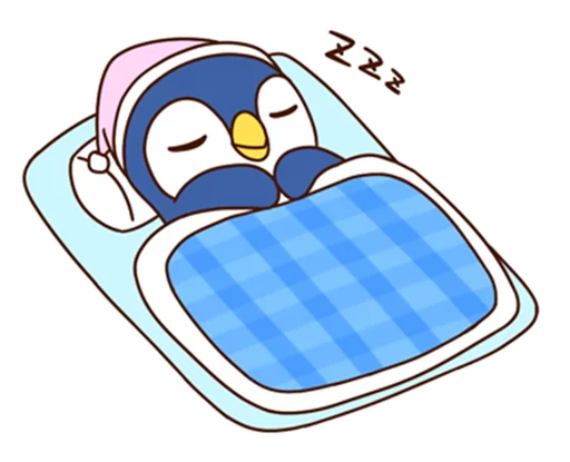 😴 Стикер «Fashionable penguin» для Telegram