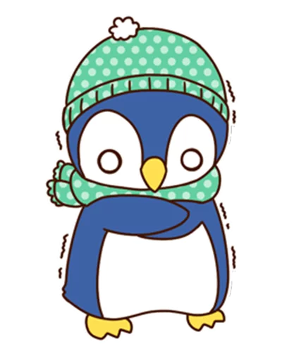❄ Стикер «Fashionable penguin» для Telegram