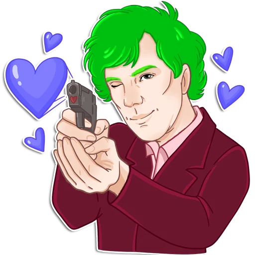 🔫 Стикер «Модный Шерлок» для Telegram