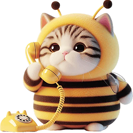 📞 Стикер «Котик БиБи» для Telegram