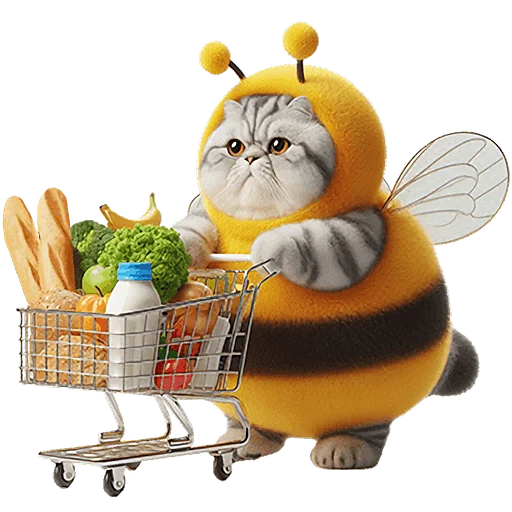 🥖 Стикер «Котик БиБи» для Telegram