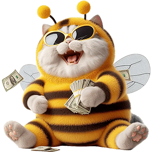 😎 Стикер «Котик БиБи» для Telegram