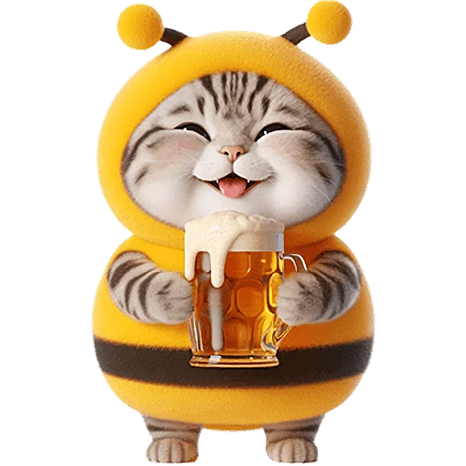 🍺 Стикер «Котик БиБи» для Telegram
