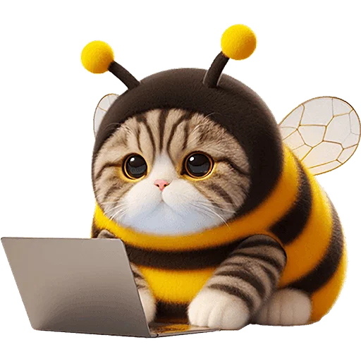 🤓 Стикер «Котик БиБи» для Telegram