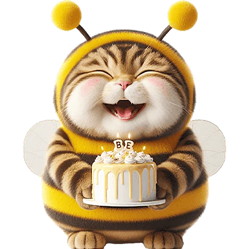 🎂 Стикер «Котик БиБи» для Telegram